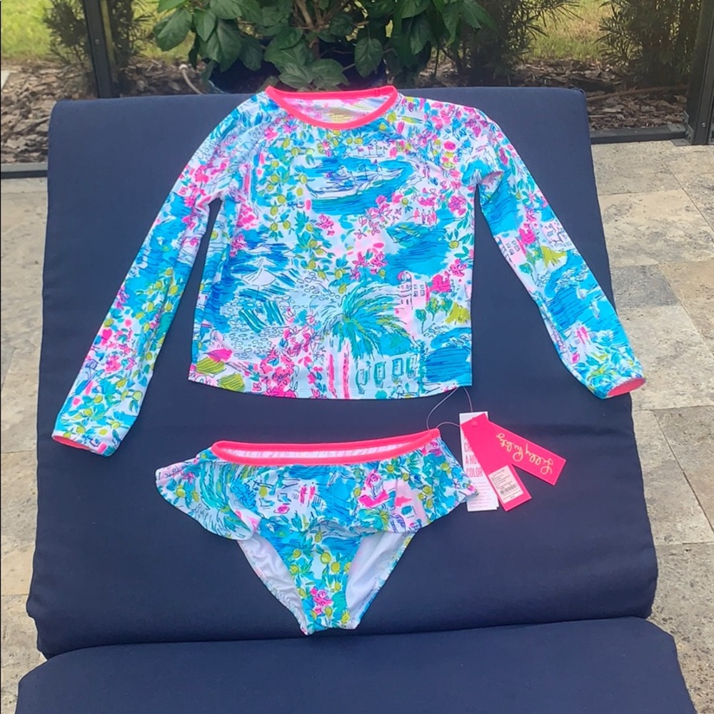 Lilly Pulitzer Cora Rashguard Swimsuit